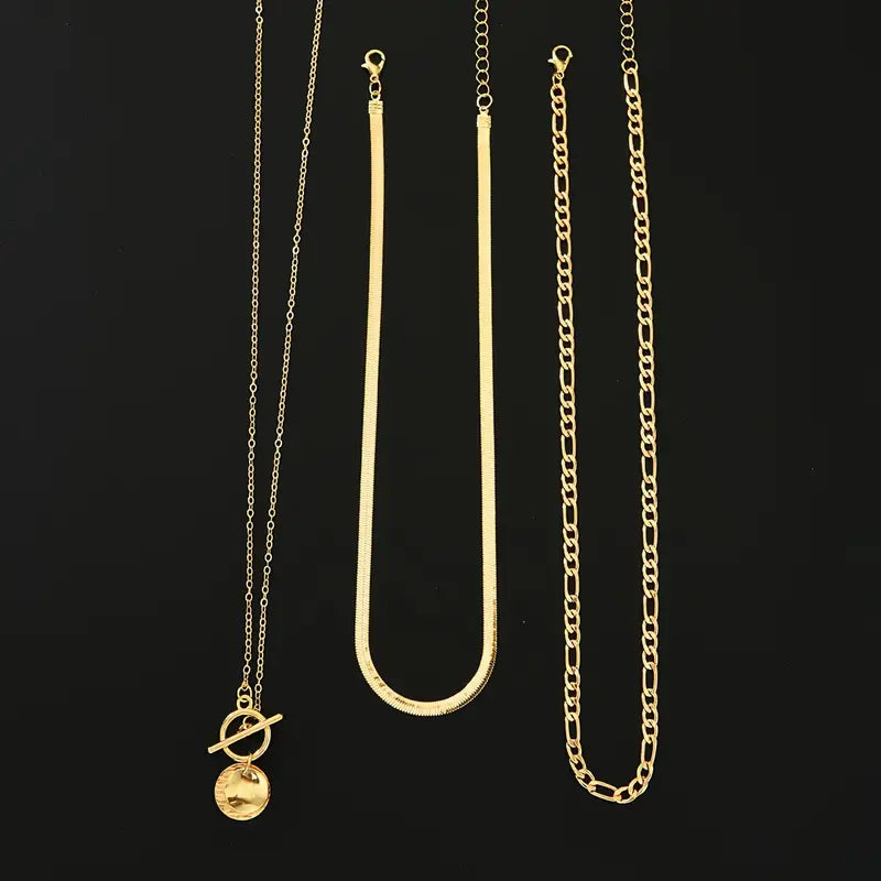 Layered Gold Coin Necklace with Textured Design - Elegant and Versatile Jewelry for Any Occasion 3