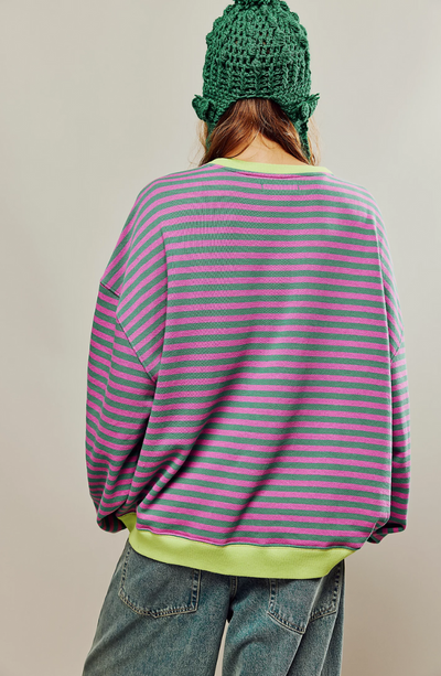 Lena | Women's Oversized Striped Sweater 3