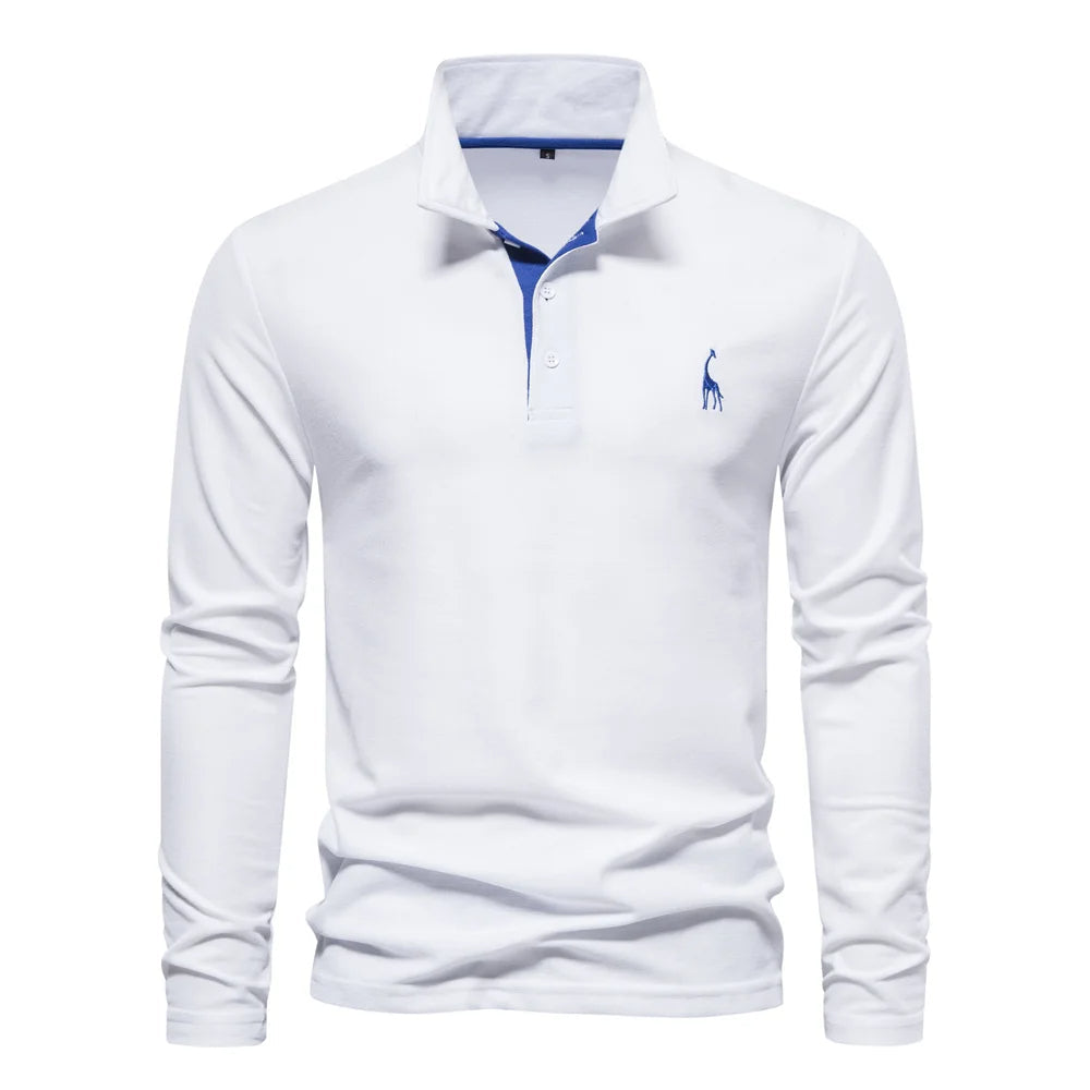 Liam | Long Sleeve Polo Shirt With Buttons 1