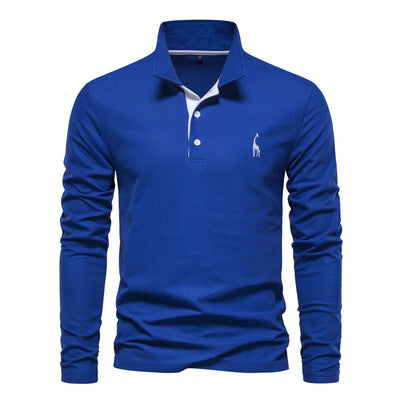 Liam | Long Sleeve Polo Shirt With Buttons 3