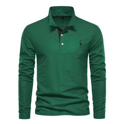 Liam | Long Sleeve Polo Shirt With Buttons 4