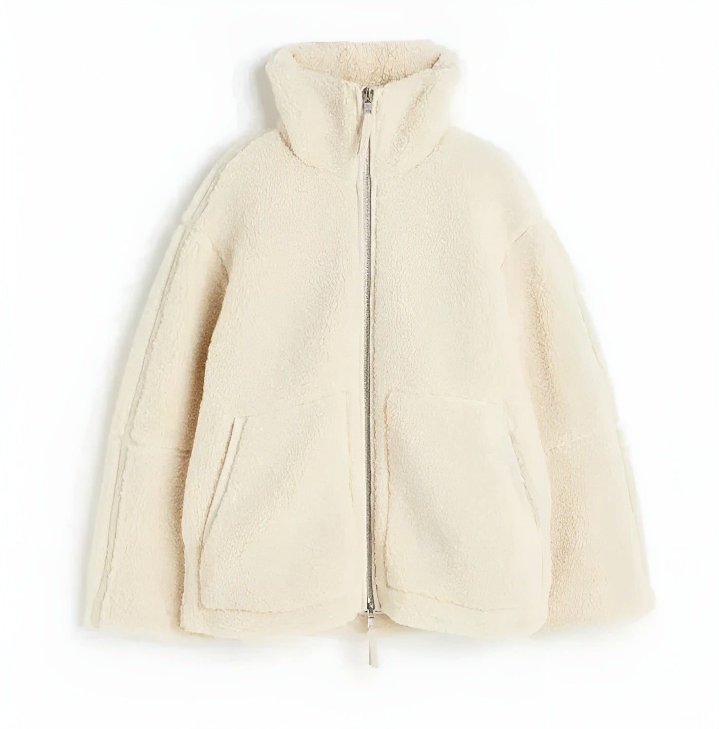 Lily | Women's Oversized Fleece Jacket With Zip and Pockets 0