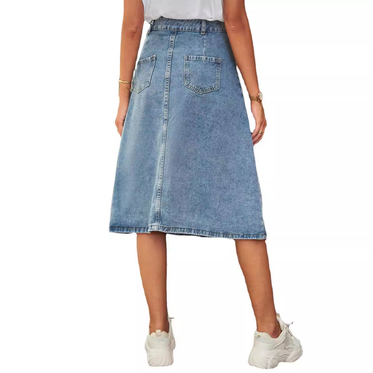 Maria | Women's Denim Midi Skirt