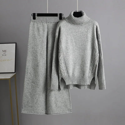 Matilda | Women's Chunky Knit Sweater and Wide-Leg Pants Set 5