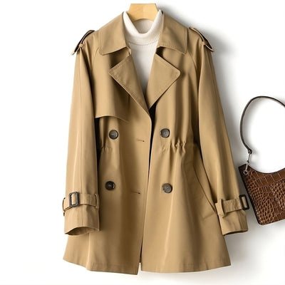 Matilda | Women's Long Trench Coat in Autumn Tones 1