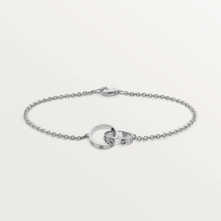 Mia | Adjustable Love Ring Bracelet in Silver and Gold Finish 3
