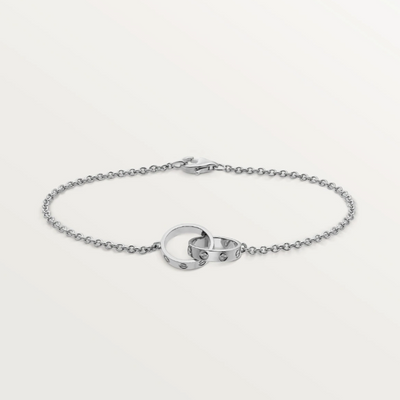 Mia | Adjustable Love Ring Bracelet in Silver and Gold Finish 3