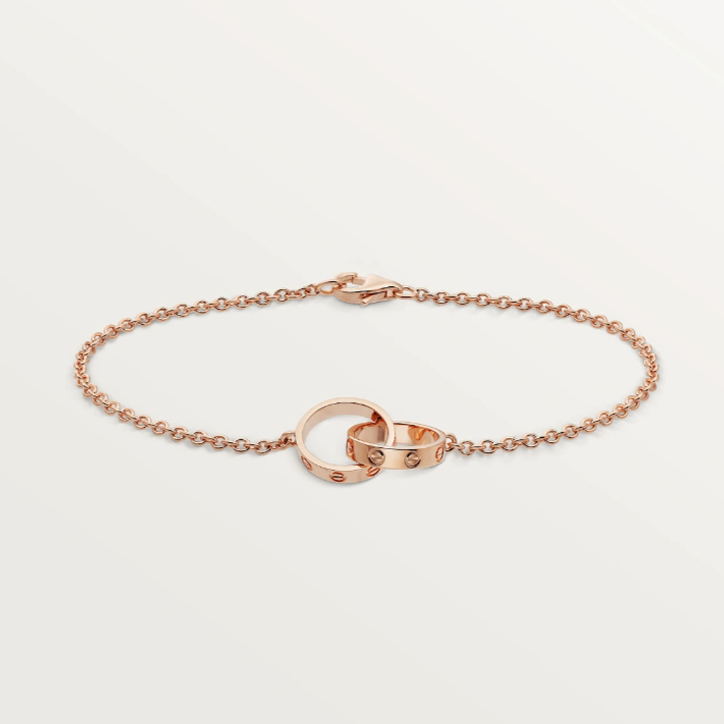Mia | Adjustable Love Ring Bracelet in Silver and Gold Finish 4