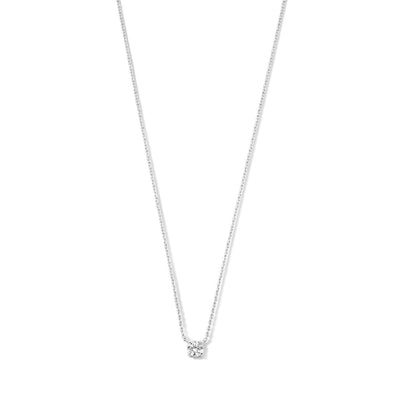 Moissanite Pendant Necklace in White Gold – Adjustable 16-18 Inch Chain, Elegant Jewelry for Any Occasion 0