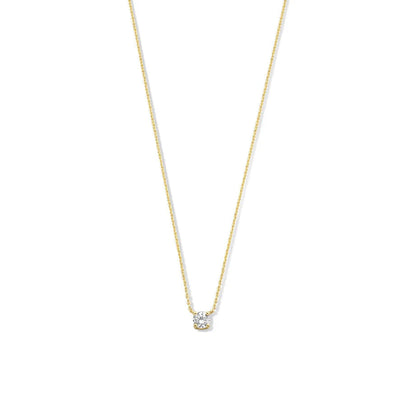 Moissanite Pendant Necklace in White Gold – Adjustable 16-18 Inch Chain, Elegant Jewelry for Any Occasion 1