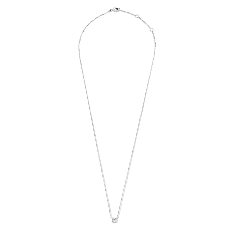 Moissanite Pendant Necklace in White Gold – Adjustable 16-18 Inch Chain, Elegant Jewelry for Any Occasion 7