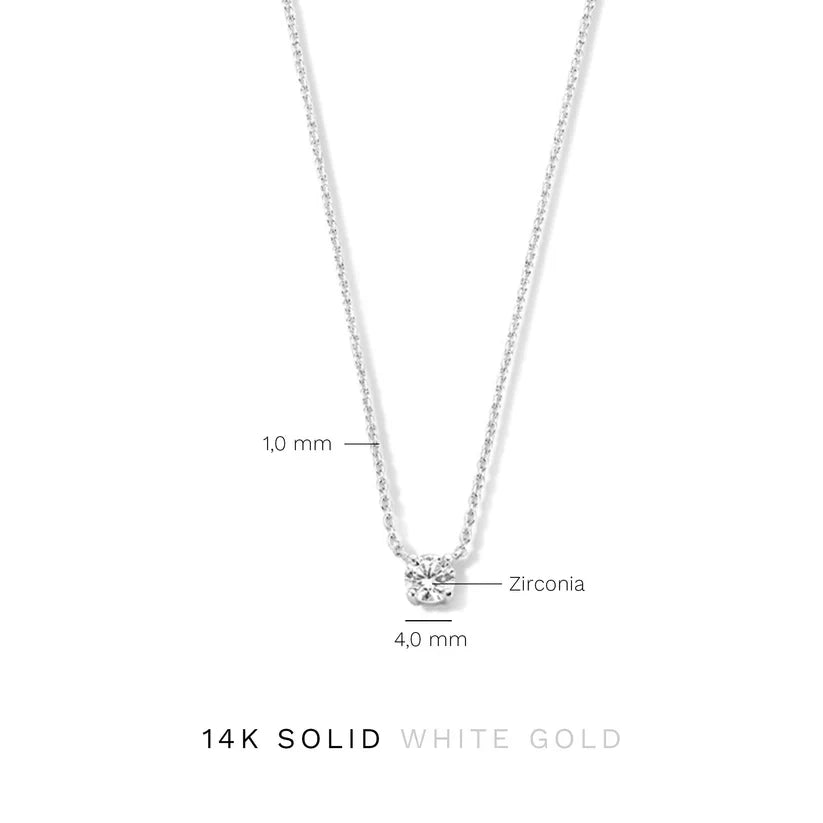 Moissanite Pendant Necklace in White Gold – Adjustable 16-18 Inch Chain, Elegant Jewelry for Any Occasion 8