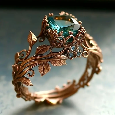 Nature Green Crystal Ring – Handcrafted High-Quality Jewelry with Elegant Design and Comfortable Fit 0
