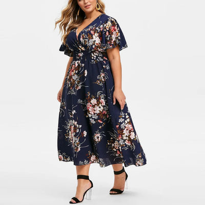 Olivia | Plus Size Floral Chiffon Dress 2