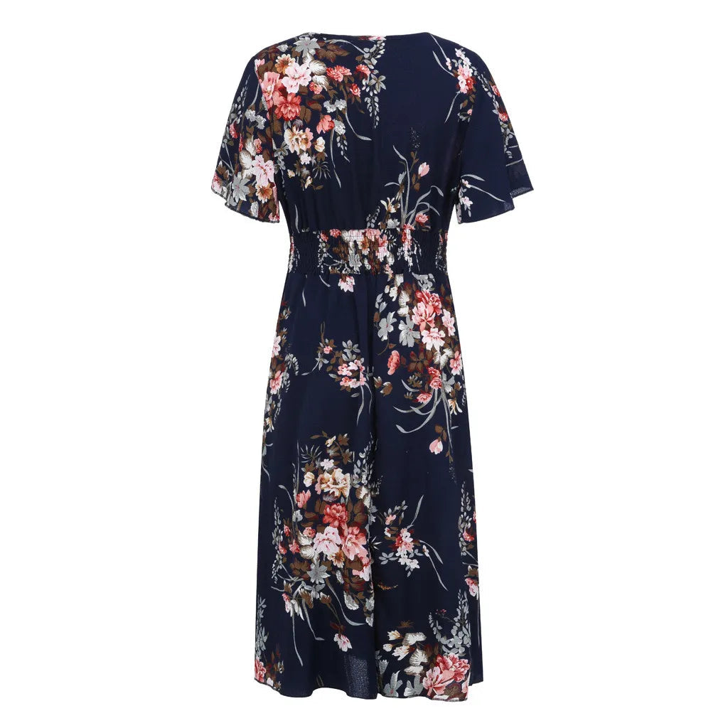 Olivia | Plus Size Floral Chiffon Dress 6