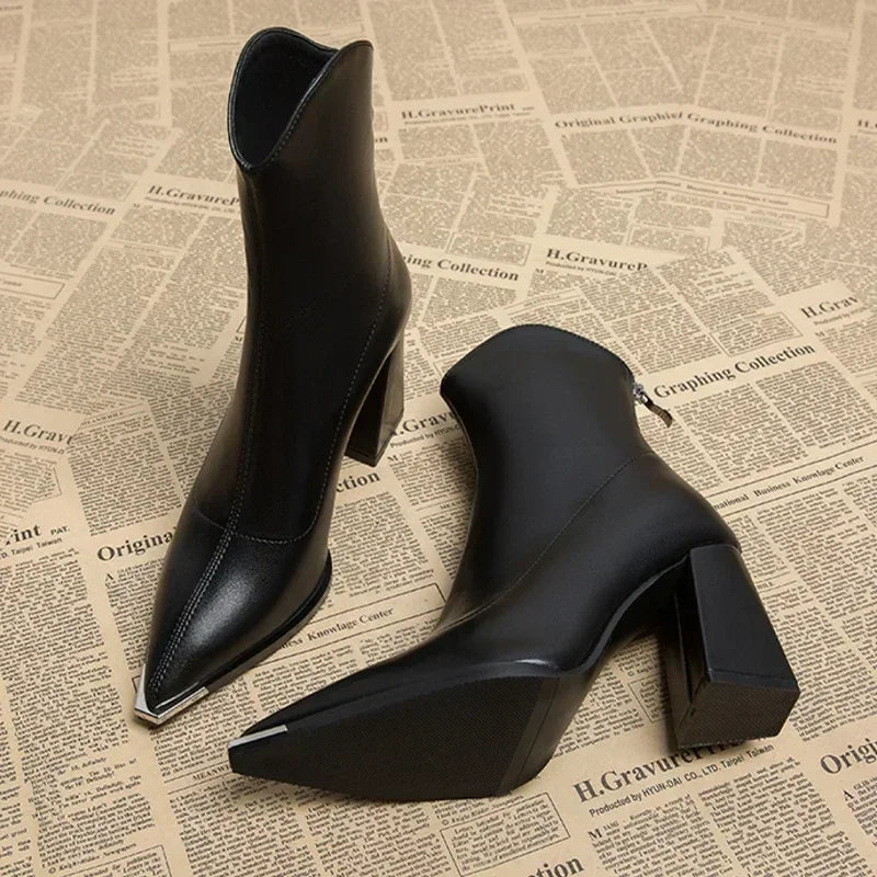 Olivia | Women's Chelsea Boots with Chrome Tip 0