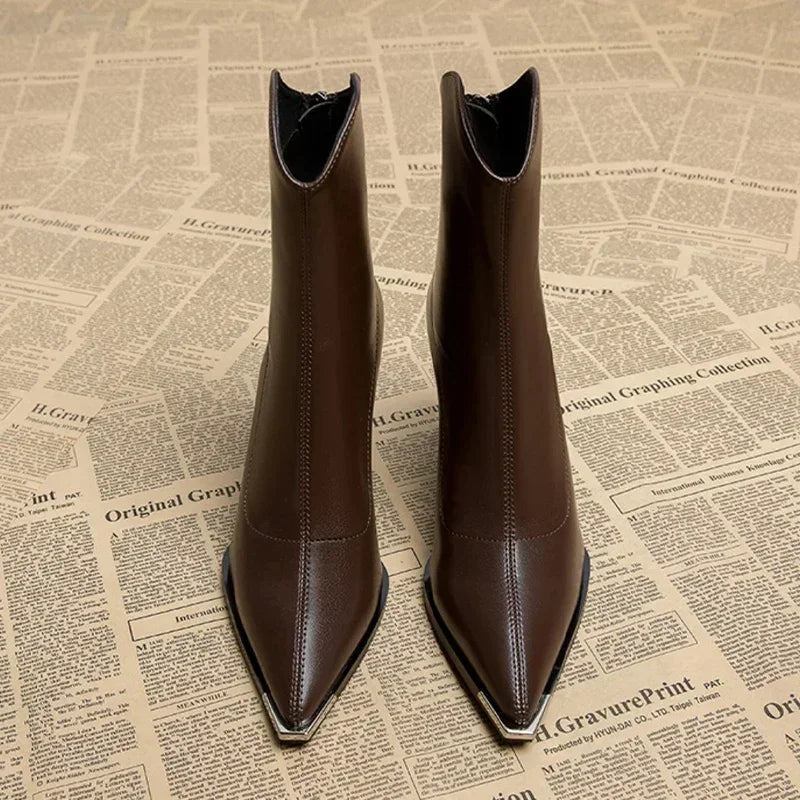 Olivia | Women's Chelsea Boots with Chrome Tip 7
