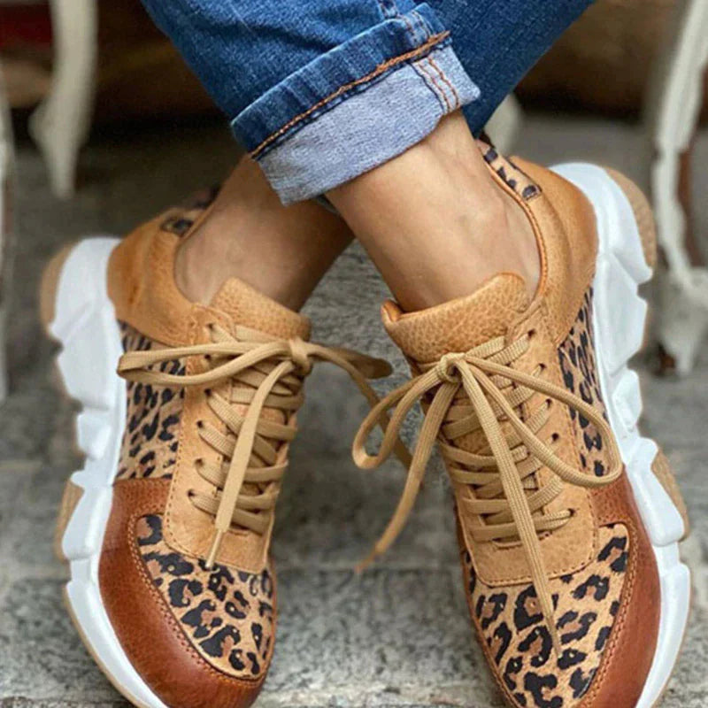 Selene | Leopard Print Sneakers with Chunky Sole 0