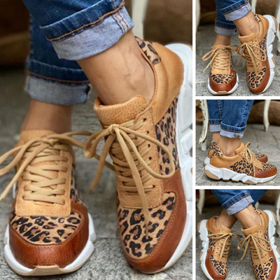 Selene | Leopard Print Sneakers with Chunky Sole 3