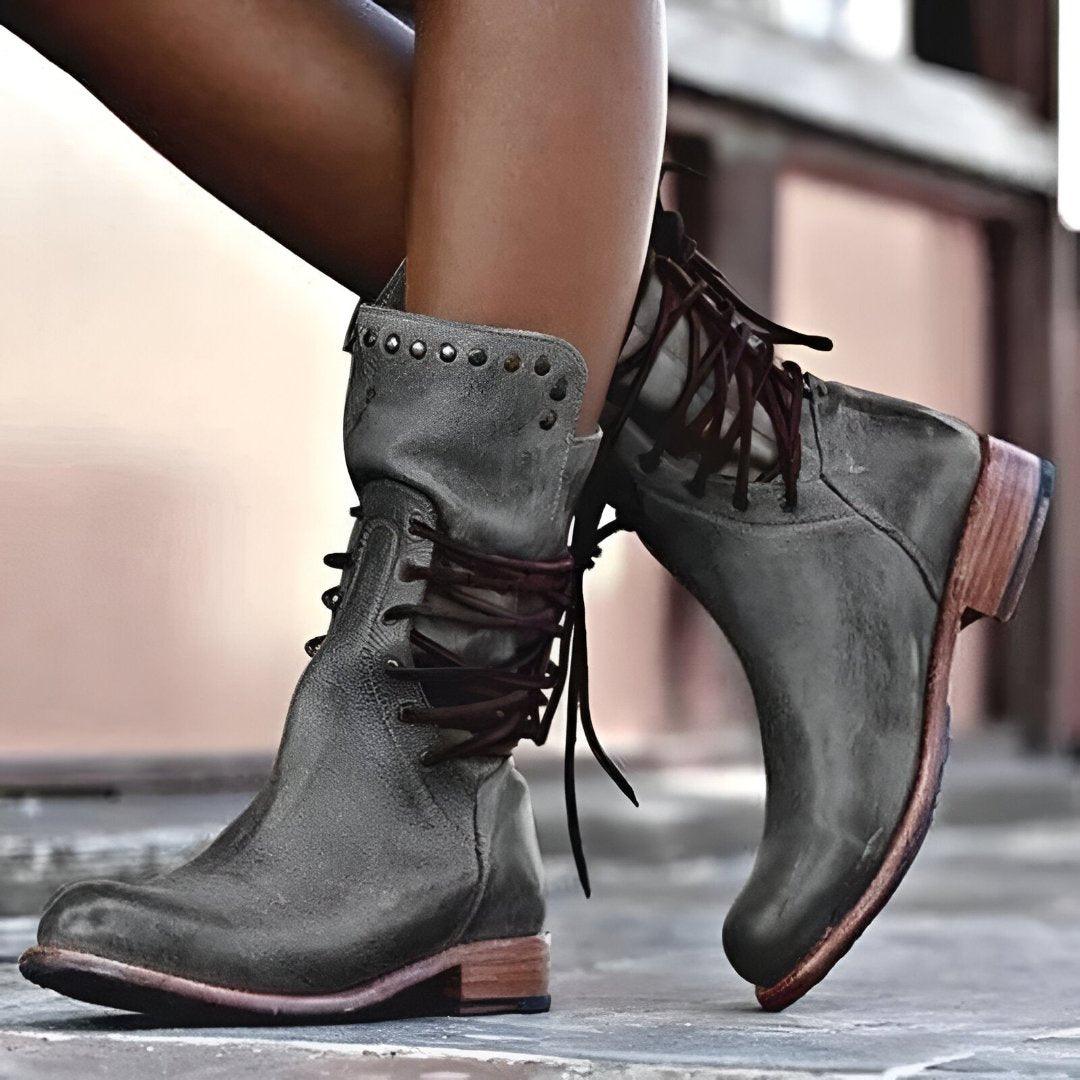 Sophia | Classic Lace-Up Leather Boots 4