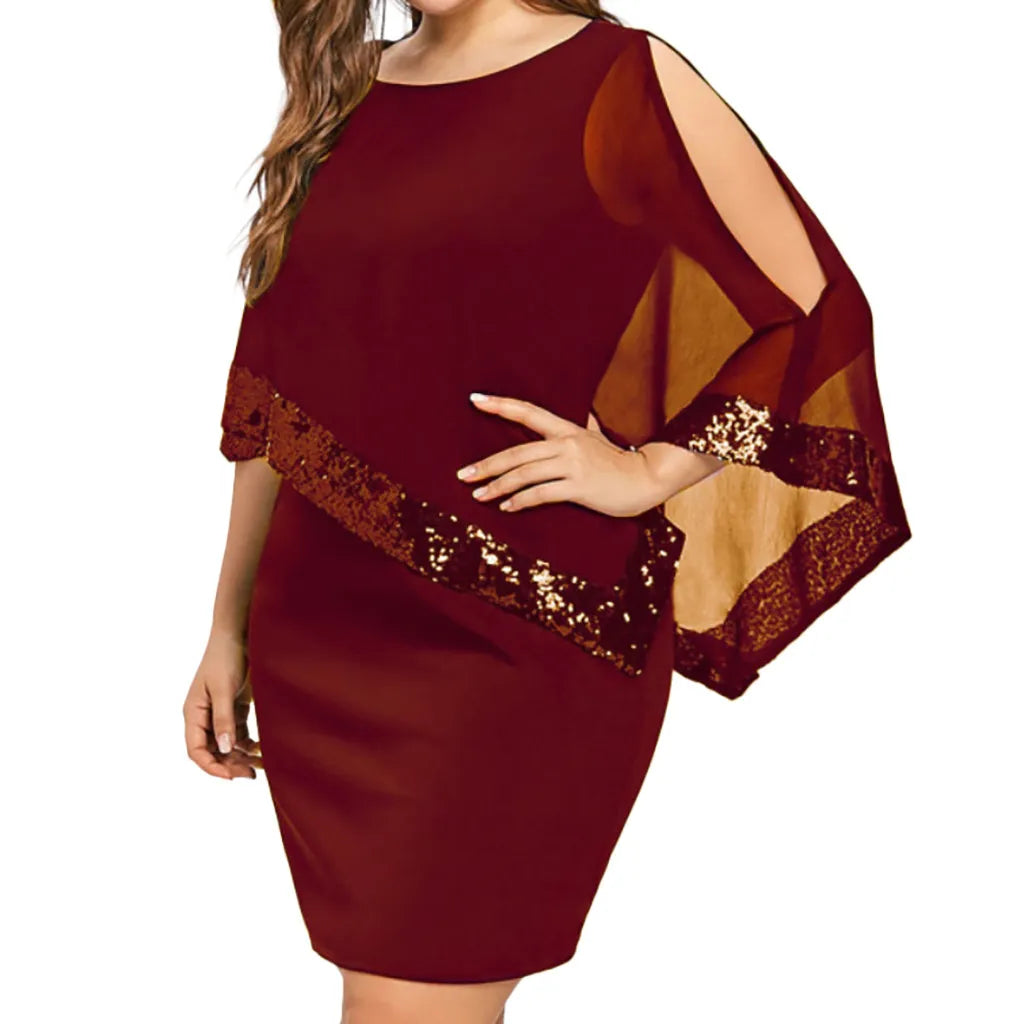 Sophia | Plus Size Sequin Autumn Dress 3