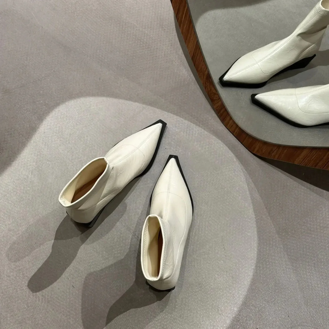 Sophia | Women's Black Pointed Toe Ankle Boots 2