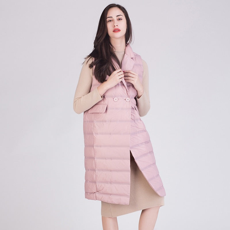 Sophia | Women's Black Slim Fit Quilted Vest 2