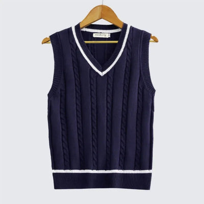 Sophia | Women's Cable Knit Vest with V-Neckline 4