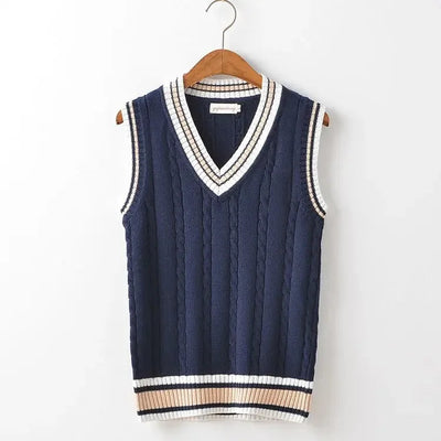 Sophia | Women's Cable Knit Vest with V-Neckline 7