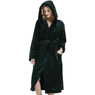 Sophia | Women's Fleece Hooded Bathrobe With Pockets 7
