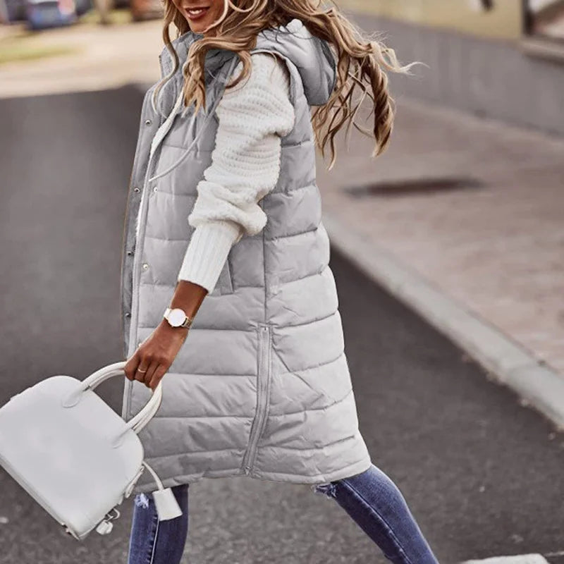 Sophia | Women’s Hooded Quilted Vest 9
