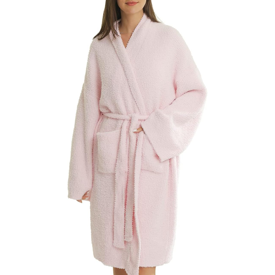 Sophia | Women's Leopard Print Spa Robe with Pockets 9