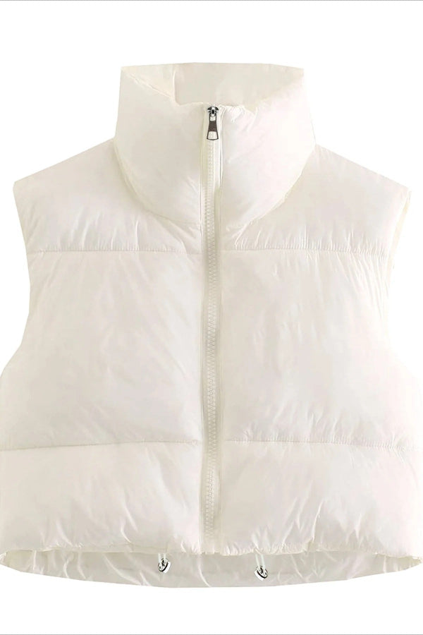Sophia | Women's Oversized Quilted Puffer Vest with High Collar 1