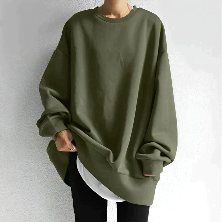 Sophia | Women's Oversized Sweatshirt Crew Neck Cotton 1