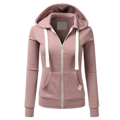 Sophia | Women's Oversized Zip-Up Hoodie Pink with Kangaroo Pocket 1