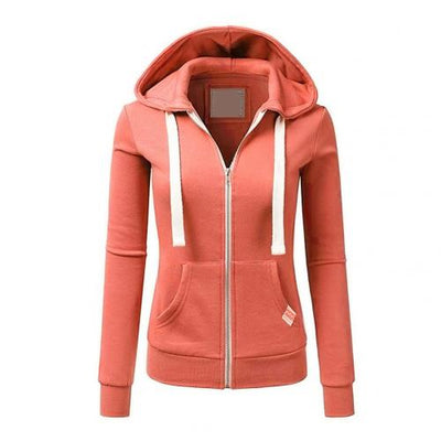 Sophia | Women's Oversized Zip-Up Hoodie Pink with Kangaroo Pocket 2