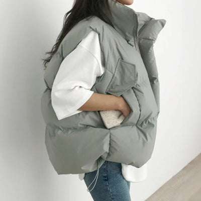 Sophia | Women's Quilted Puffer Vest with High Collar 2