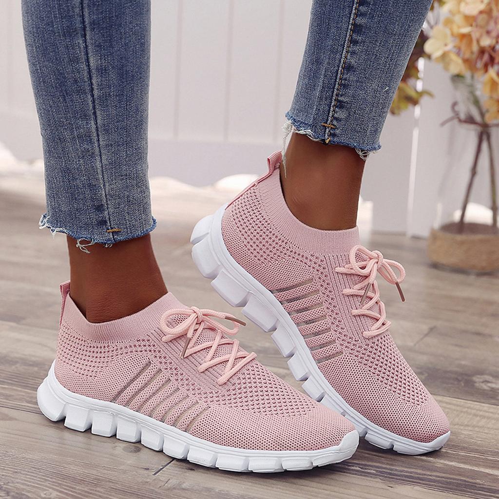 Sophia | Women's Sneakers Breathable Knit Lace-Up Fit 0
