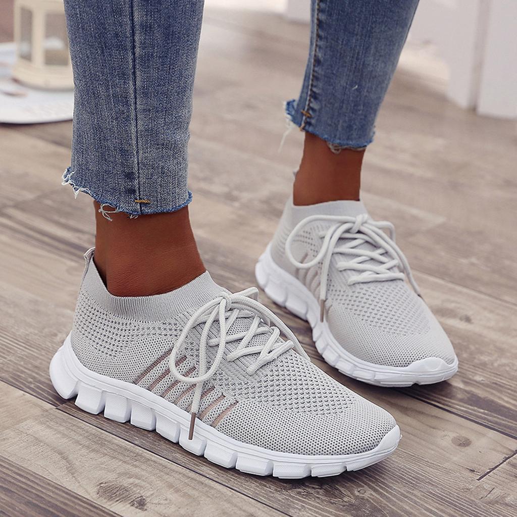 Sophia | Women's Sneakers Breathable Knit Lace-Up Fit 14