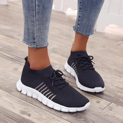 Sophia | Women's Sneakers Breathable Knit Lace-Up Fit 9
