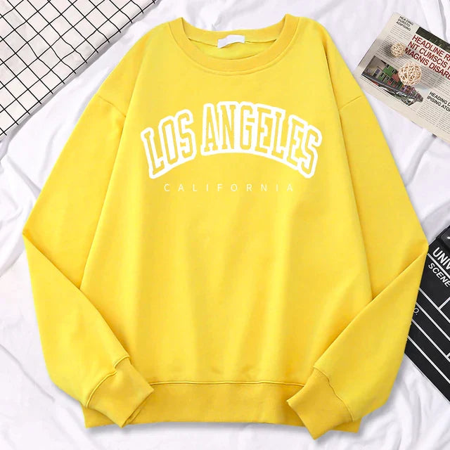 Sophia | Women's Sweatshirt Los Angeles Graphic Crewneck 11