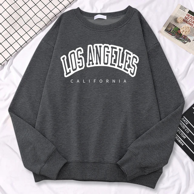 Sophia | Women's Sweatshirt Los Angeles Graphic Crewneck 4