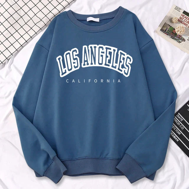 Sophia | Women's Sweatshirt Los Angeles Graphic Crewneck 6