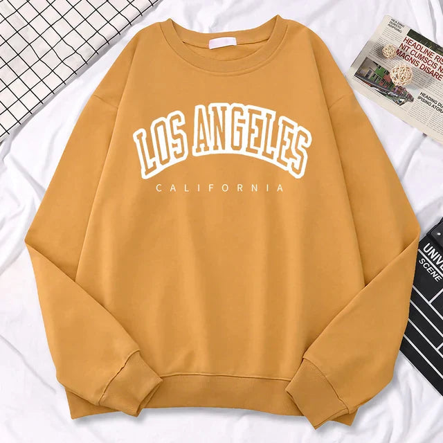 Sophia | Women's Sweatshirt Los Angeles Graphic Crewneck 7