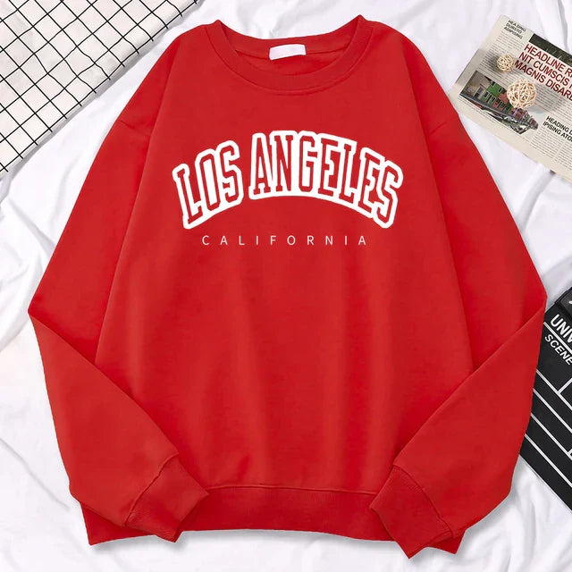 Sophia | Women's Sweatshirt Los Angeles Graphic Crewneck 9