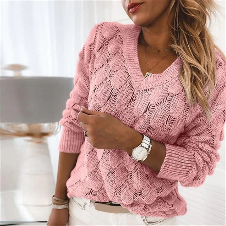 Sophia | Women's V-Neck Knitted Sweater 3