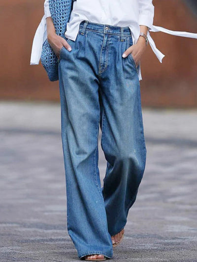 Sophie | High-Waisted Wide-Leg Denim Jeans 0