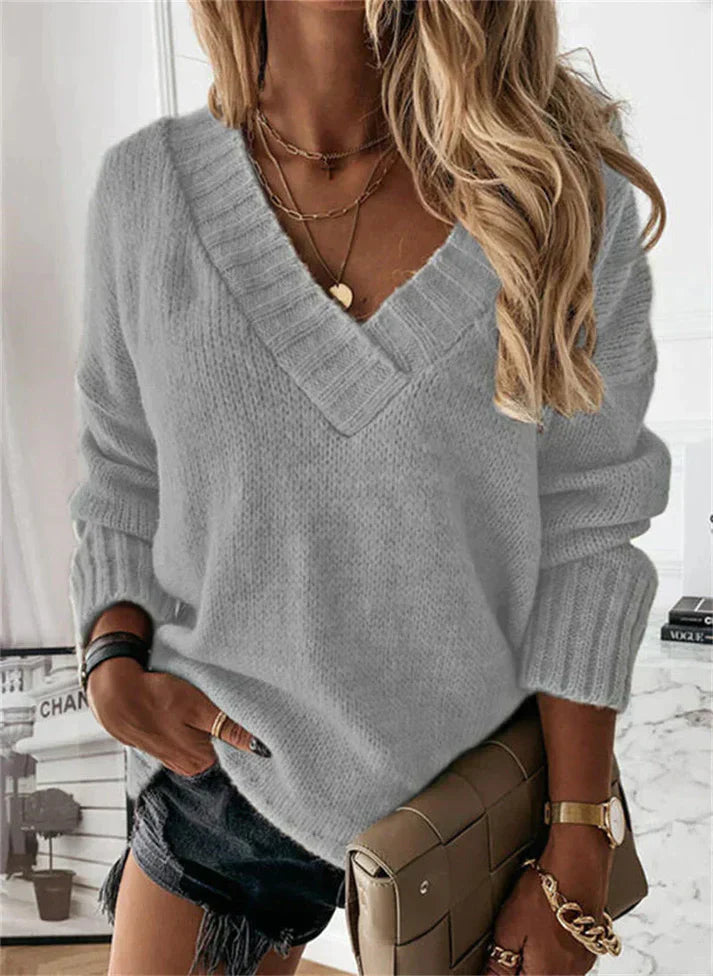 Sophie | Women's Soft Knit V-Neck Sweater 5