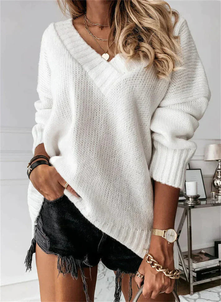 Sophie | Women's Soft Knit V-Neck Sweater 7