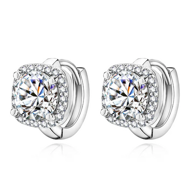 Square White Gold Earrings with Elegant Design for Everyday Wear 0